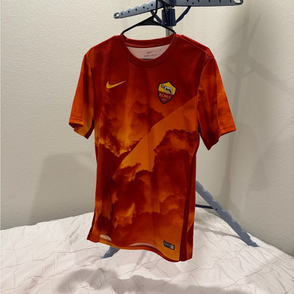 Nike AS Roma Men’s Red and Orange Soccer Jersey
